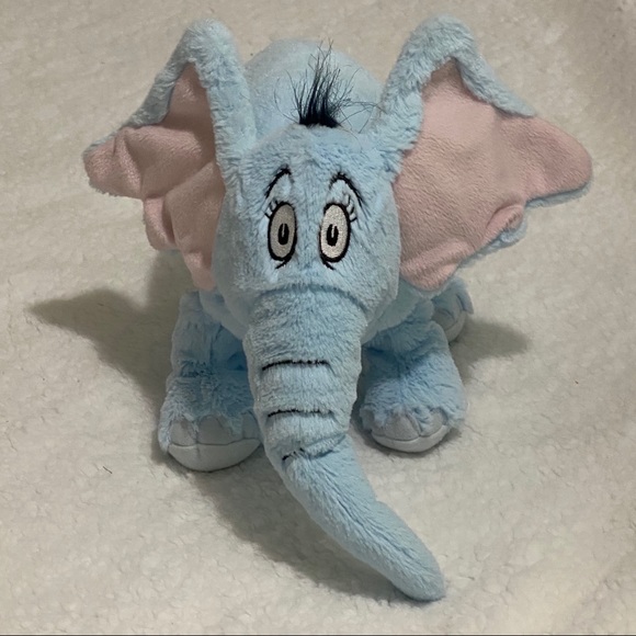 Kohl’s cares Horton Elephant Dr Seuss Blue Plush stuffed animal great preowned - Picture 8 of 8